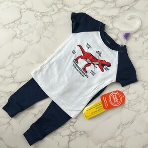 NWT 12m T-Rex Shirt & Pants Set // Navy Blue and White //Wonder Nation (5for$10)